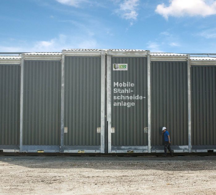 Mobile Stahlschneideanlage - GREEN BLOCK - Schrottaufbereitung
